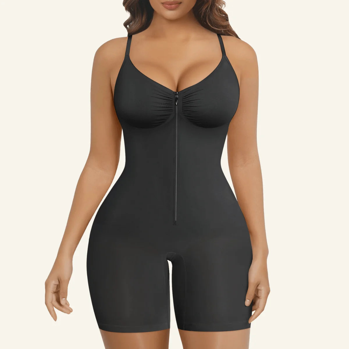 Zip-Up Tummy Control Bodysuit